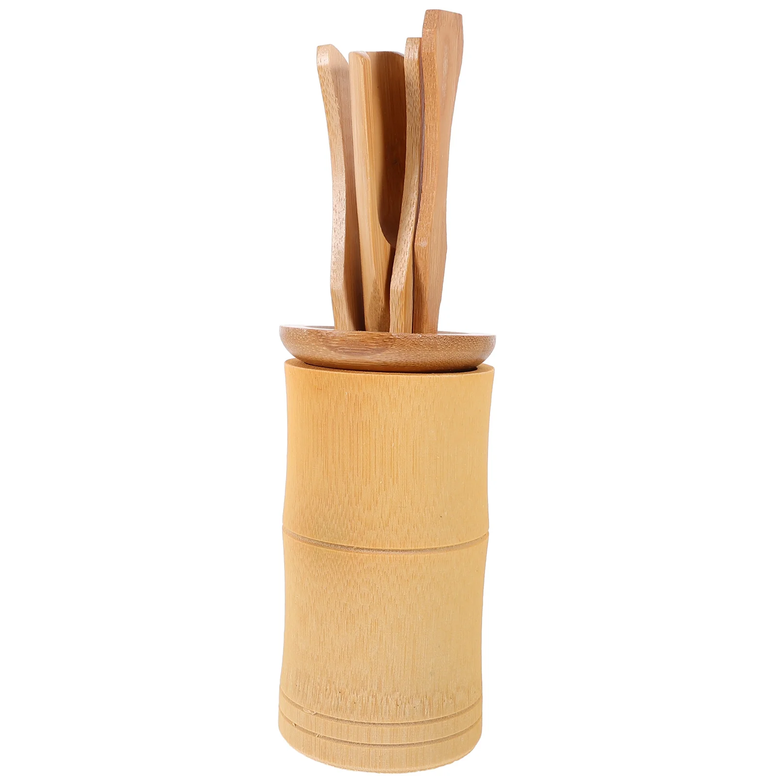 

6Pcs Bamboo Tea Utensil Set Premium Craftsmanship Includes Scoop Spoon Clip Needle Bucket Ideal for Tea Enthusiasts