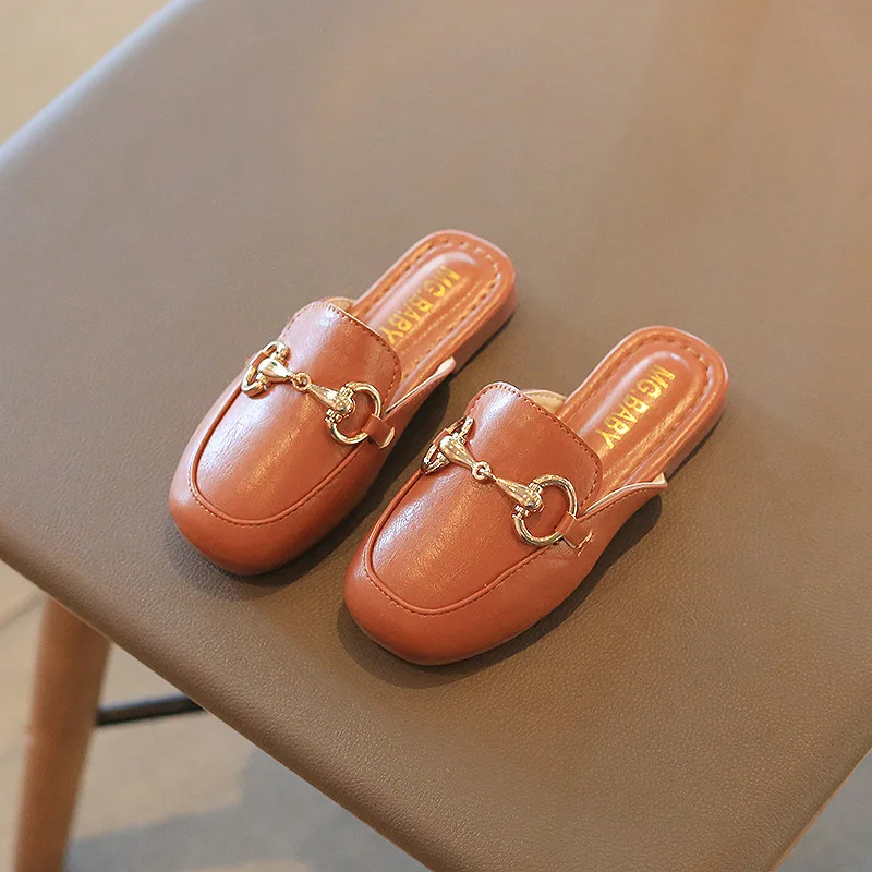 Sandales à orteils couverts souples pour filles, chaussures d\'extérieur pour enfants, pantoufles pour enfants, mode d\'été, polyvalentes,