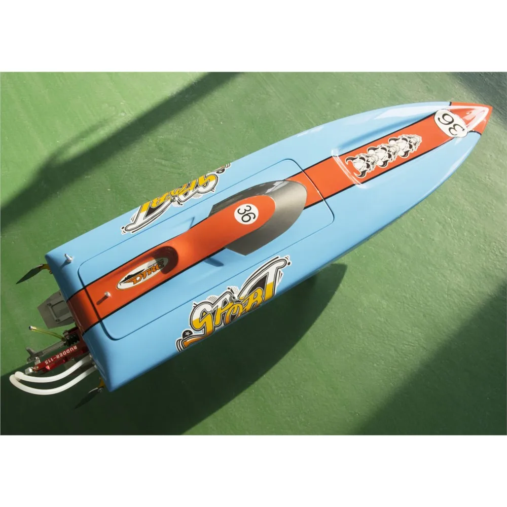 E36 75 km/h barcos rc de corrida de alta velocidade fibra de vidro barco de controle remoto modelos brinquedos para meninos TH23206-SMT7