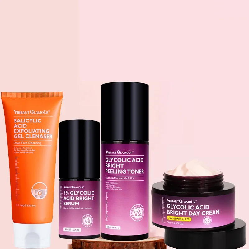 

Набор для ухода за кожей лица VIBRANT GLAMOUR GLYCOLIC ACID из 4 предметов