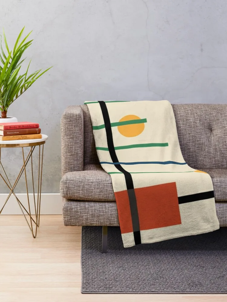 Bauhaus Inspired Christmas Tree Throw Blanket Luxury Designer Sofa Quilt Blankets