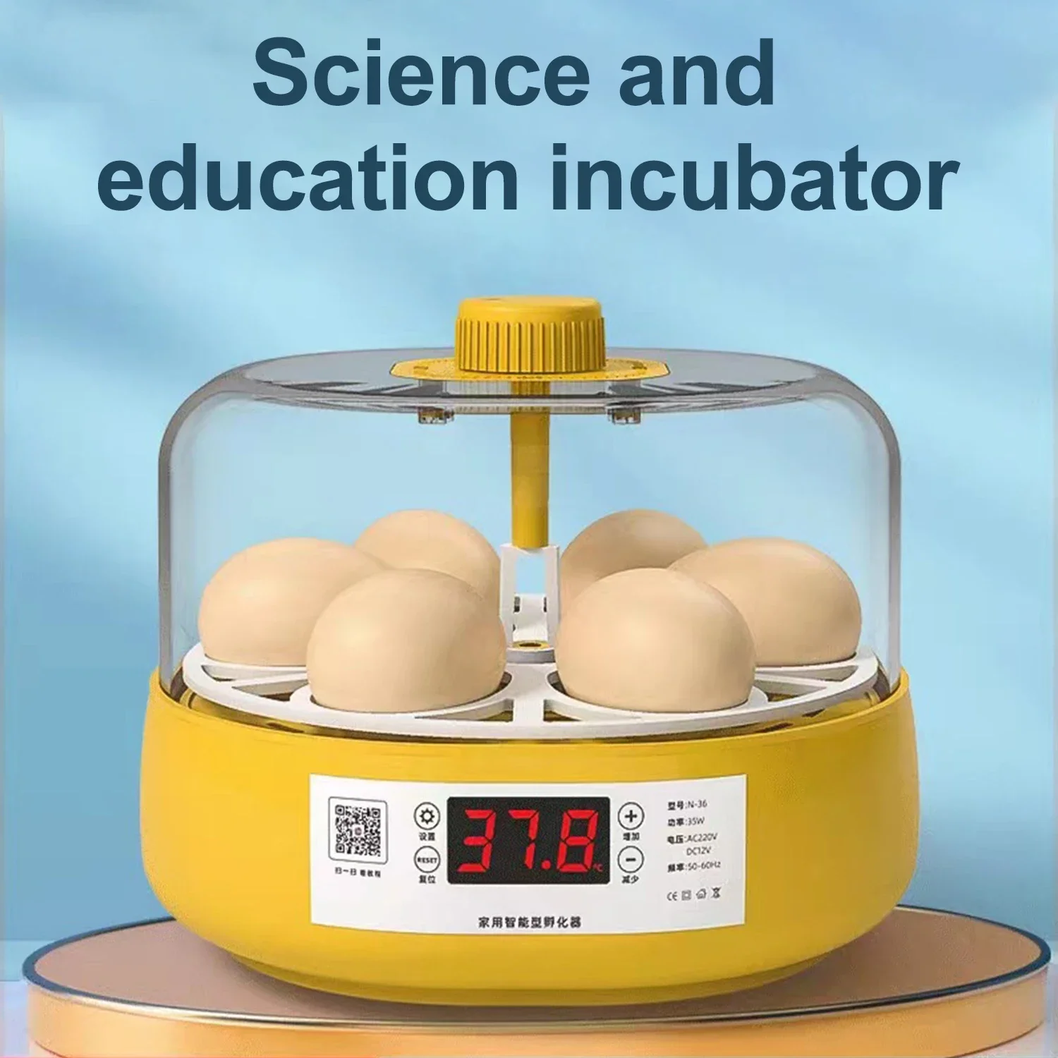 6/18 Eggs Incubator Household Mini Egg Incubator With Automatic Temperature Control For Duck Chicken Goose Quail Eggs Farm Tools