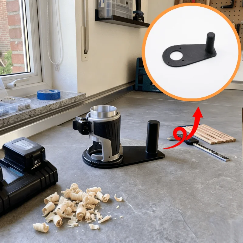 RT0702C Compatible Trimmer Base, Router Support Stand with Handle, Stable Woodworking Milling Accessory
