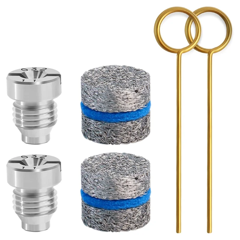 HRBAJ-Foam Cannon Orifice Nozzle und Foam Maker Meshes Kit für Foam Cannon Ersatzfaden-Düsenspitzen und Netzfilter