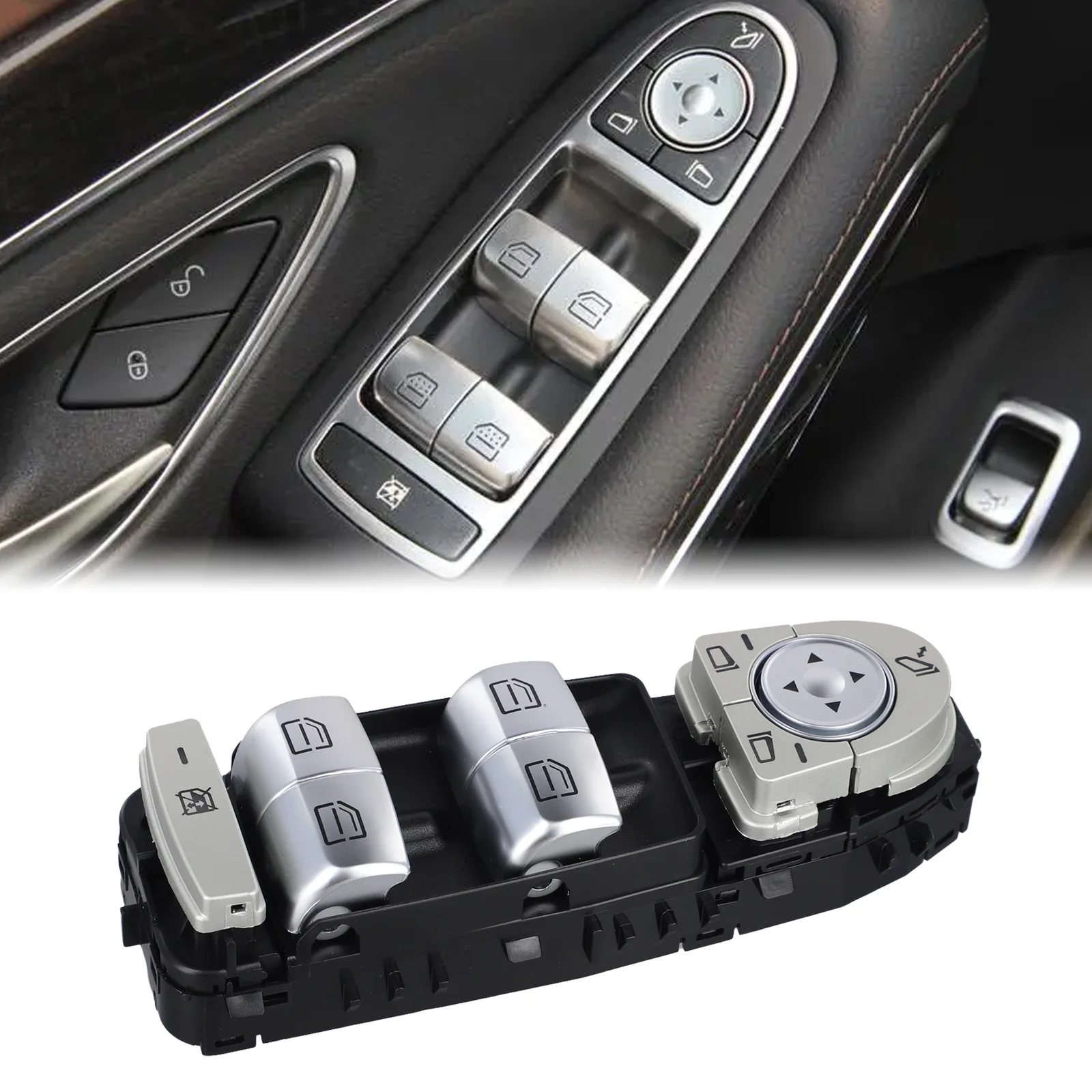 

Car Main Driver's Door Car Glass Lifter C-Class Glass Lifter ABS Material High Universality For C-Class 2013-2019