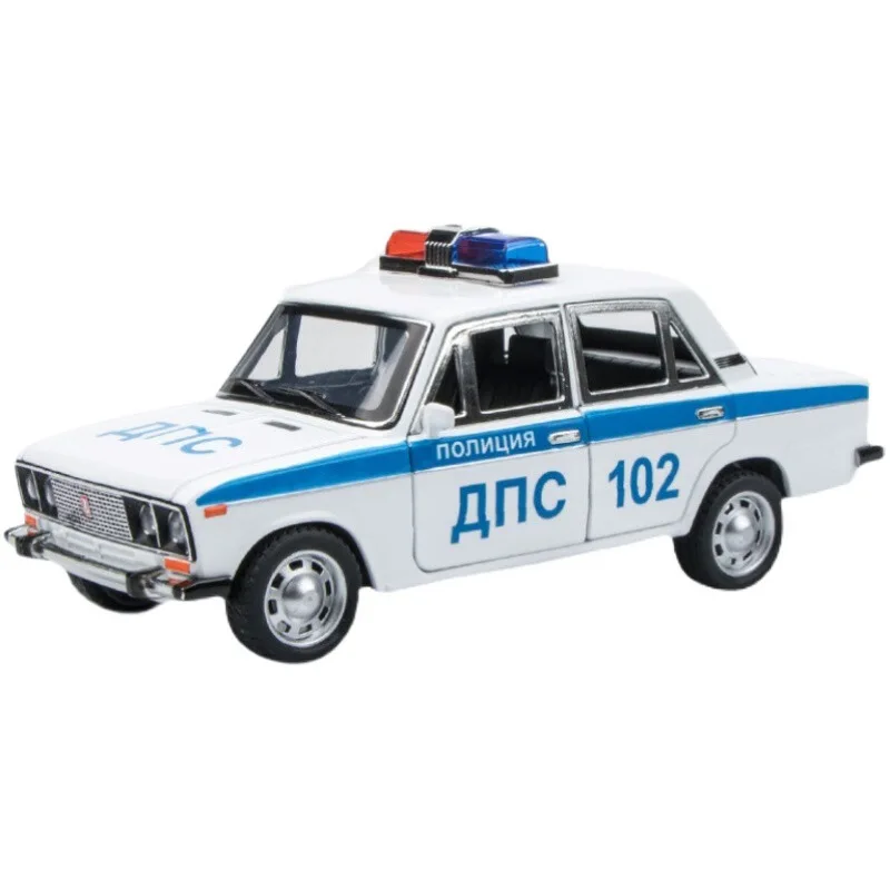 1/24 2016 Lada Police Car Model Return Toy Car Simulation Alloy Car Model Children\'s Gift