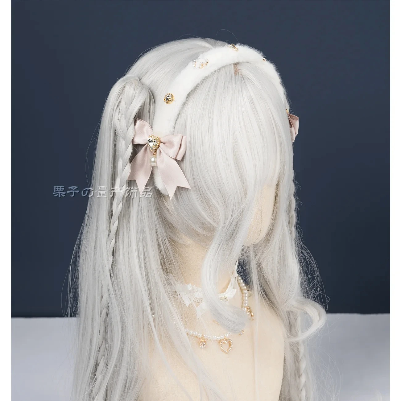 

Girl Sweet Headband Lolita Cute Girl Hair Accessoires Hair Pins and Clips Autumn and Winter Bow Gem Love Plush Headband