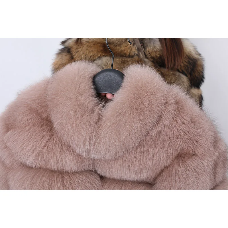 MAOMAOKONG 2023 Trend New Real Fur Coat Natural Fox Fur Women\'s Winter Coats Short Jackets Female Clothing Vests Fashion