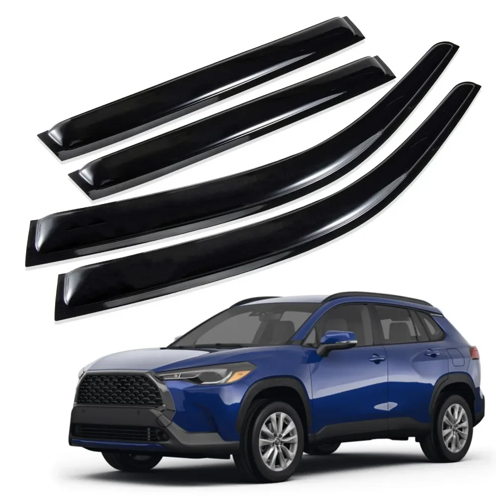 For Toyota Corolla Cross 2022-2024 Car 4PCS Side Window Vent Visor Window Deflectors 4PCS Side Vent Visor Window Deflectors