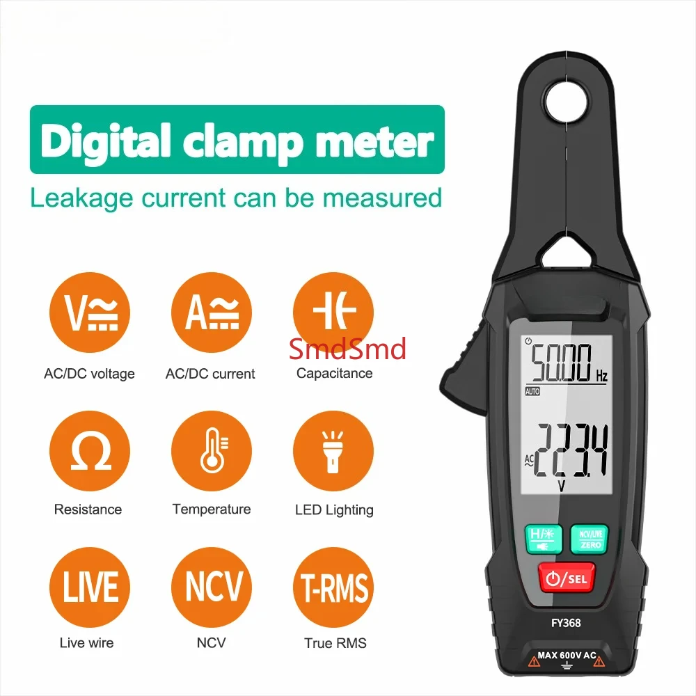 Digital Clamp Meter 1mA High-Precision Ammeter Pliers True RMS DC AC Current Car Repair Electrical Tester Multimeter