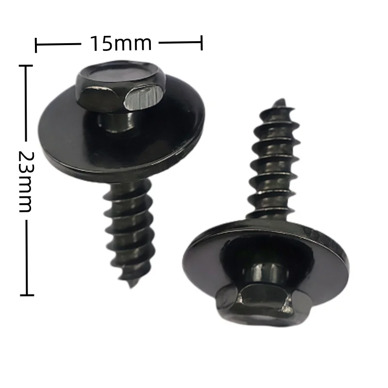 10/100pcs 8mm Hex Screw For Car Shield Sheet Metal Washers Screw Front Bumper Side Skirts Accessories