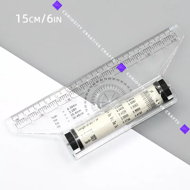 Rolling Ruler Multifunction Multipurpose Precise Drawing Line Plastic Durable Parallel Glider Professional Design Office Gadgets