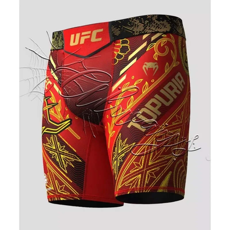 2026UFC Red Ilia Topuria Vale Tudo korte MMA vechttrainingsshorts Ademend sneldrogend Slim-fit elastische boksfitnessshort