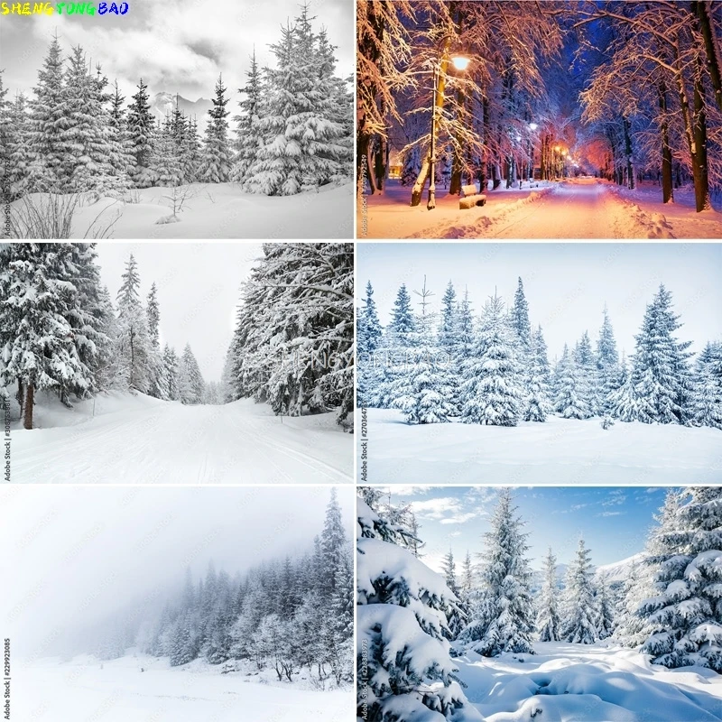 

Winter landscape of Vitosha Mountain Photography Backdrops Mountains Nature Snowy Countryside Pine Trees Background XD03