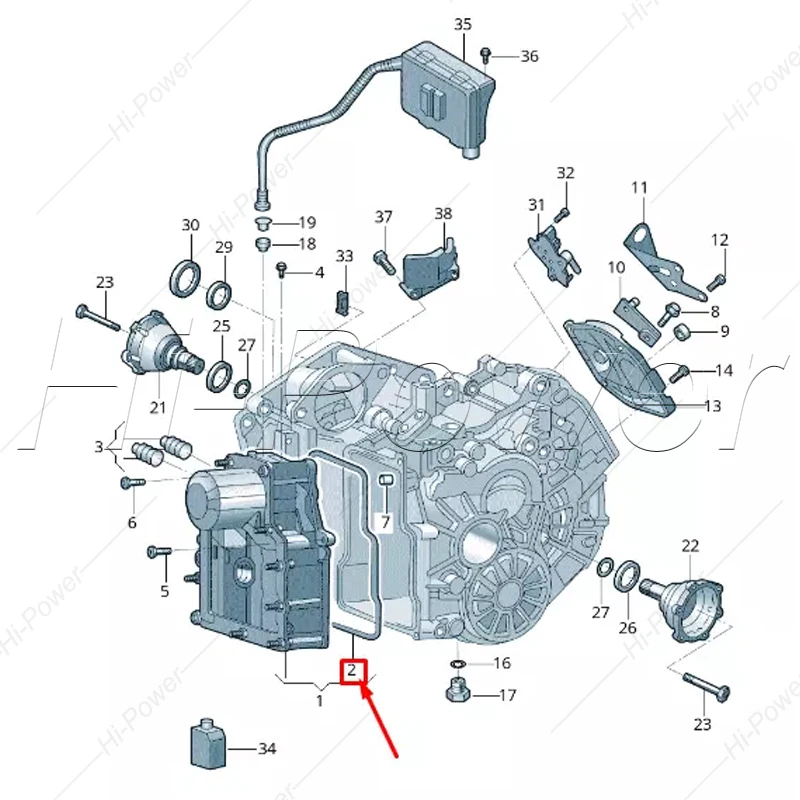 0AM 927 377 DQ200 Transmission Mechatronics Gasket Seal 0AM927377 For Volkswagen Audi DQ200 OAM DSG 7 0AM927377