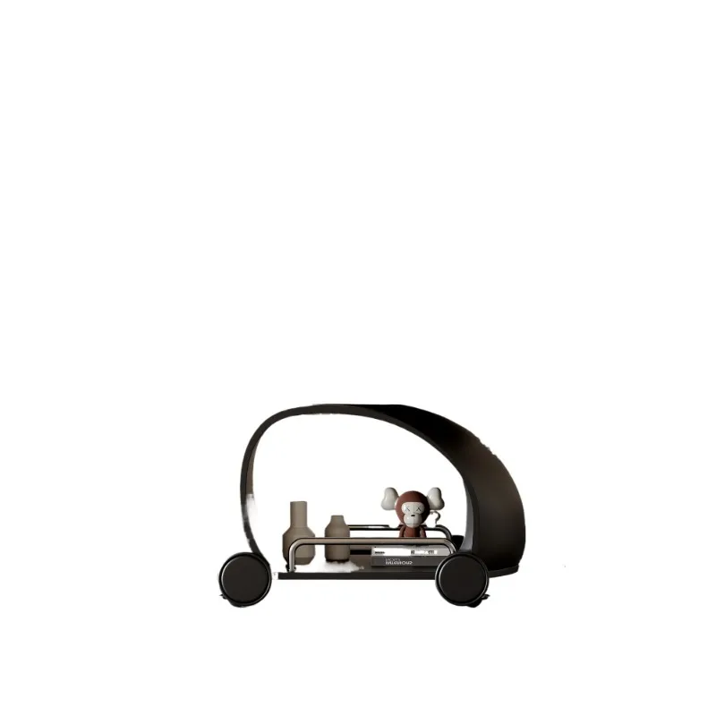 

French retro removable folding coffee table minimalist multifunctional trolley side table