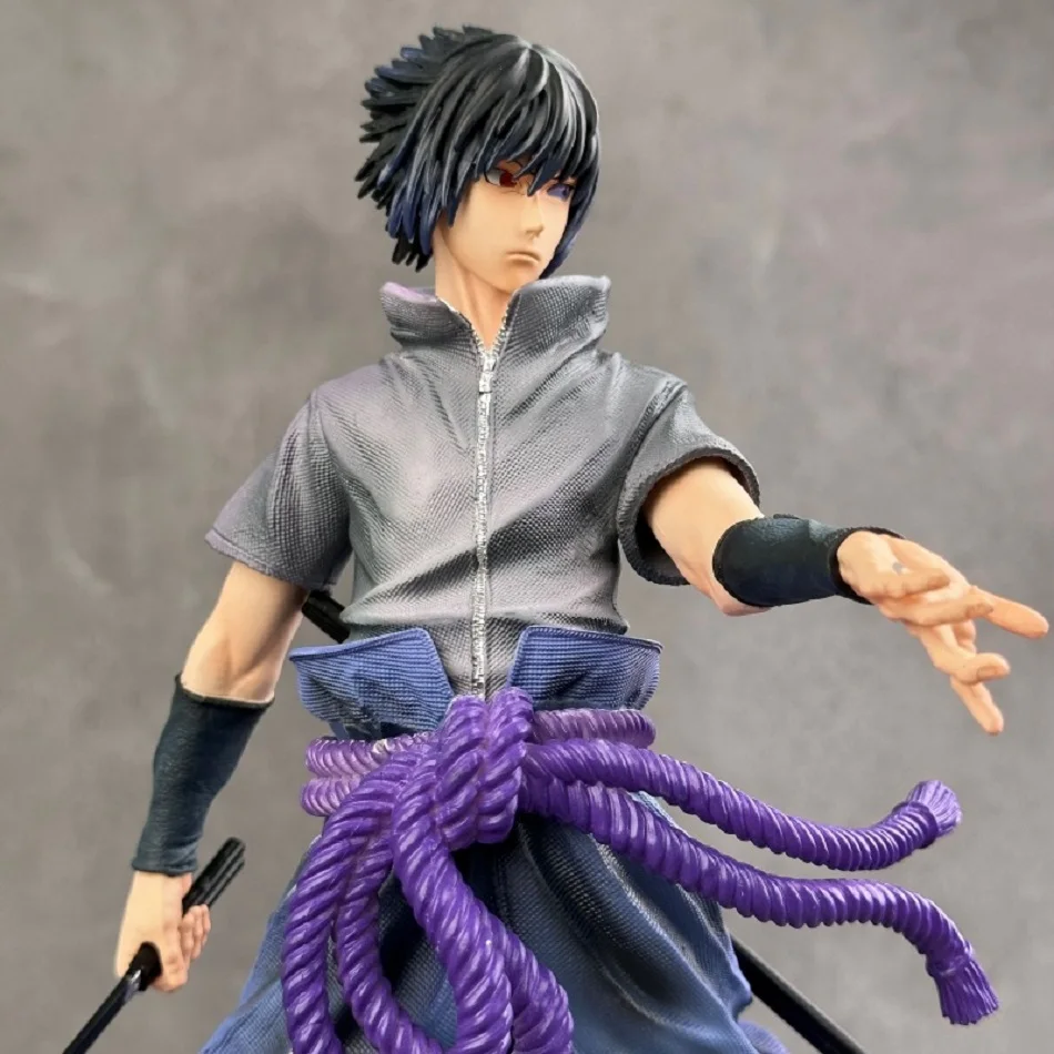 35cm/13,78 Zoll Naruto Anime Figur Uzumaki Naruto Uchiha Sasuke Actionfigur PVC-Statue Schreibtisch-Dekoration Sammlerstück Spielzeug Geschenk