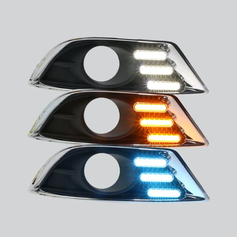 2PCS For Chevrolet Epica 2013 2014 White yellow blue LED Fog Lamps Daytime Running Light DRL