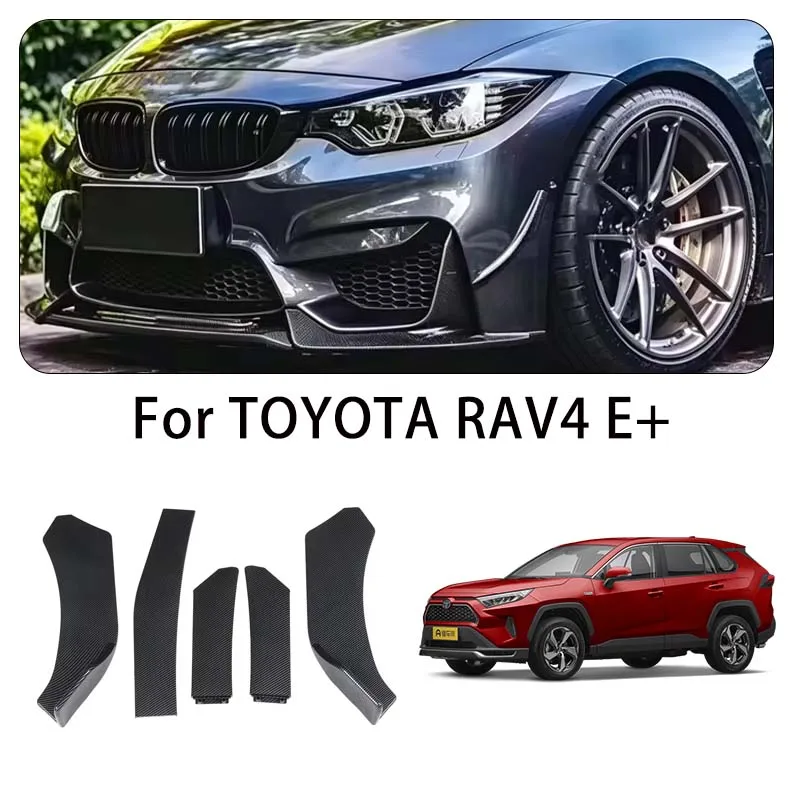 For TOYOTA RAV4 E+ body kits 5-Segment Adjustable Front Bumper Lip Splitter Body Kit