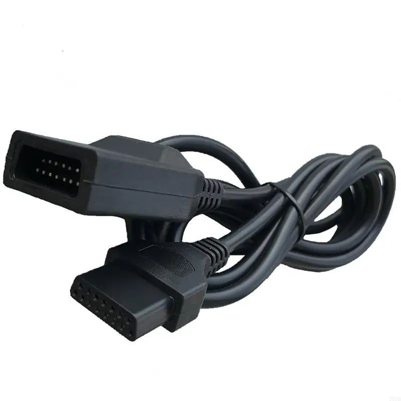

77UB Gamepad Replacement Extended Cord 5.9ft Extension Cable for GEO Game Controllers 15Pin Extender Wire Black