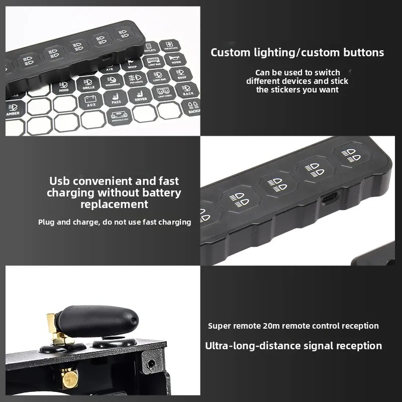 for Jetour T2 / Traveller 2023-2026 Car A Pillar Handle Switch 6 Gang Integrated Wireless Remote Handle Panel Modified Accessory detail image 4