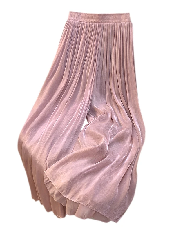 

Ele винтажные широкие брюки, женские свободные удобные однотонные утягивающие юбки, брюки, повседневные длинные брюки с высокой талией