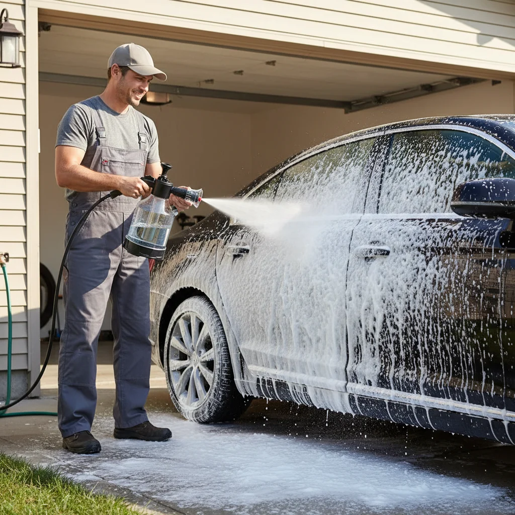 

Пеногенератор для мойки автомобилей 2,5 л, ручной, с пневматическим насосом, бутылка-распылитель для воды и воска, пенная пушка высокого давления для домашней уборки