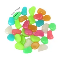 10pcs Luminous Pebbles Big 4.5cm Stone Ornaments Garden Decoration Gravel Courtyard, Fish tank Glow in Dark Pebbles 6
