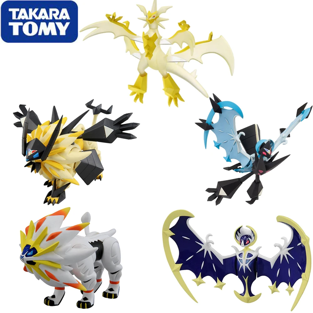 

Stcked Takara Tomy Pokemon Monster Collection Solgaleo Lunala Necrozma Collectible Figure Model Toys Legendary Pokemon for Fans