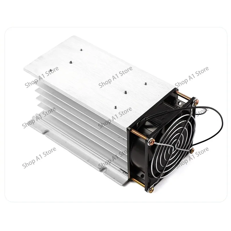 Three-phase solid state relay radiator, cooling base with AC fan, cooling fan