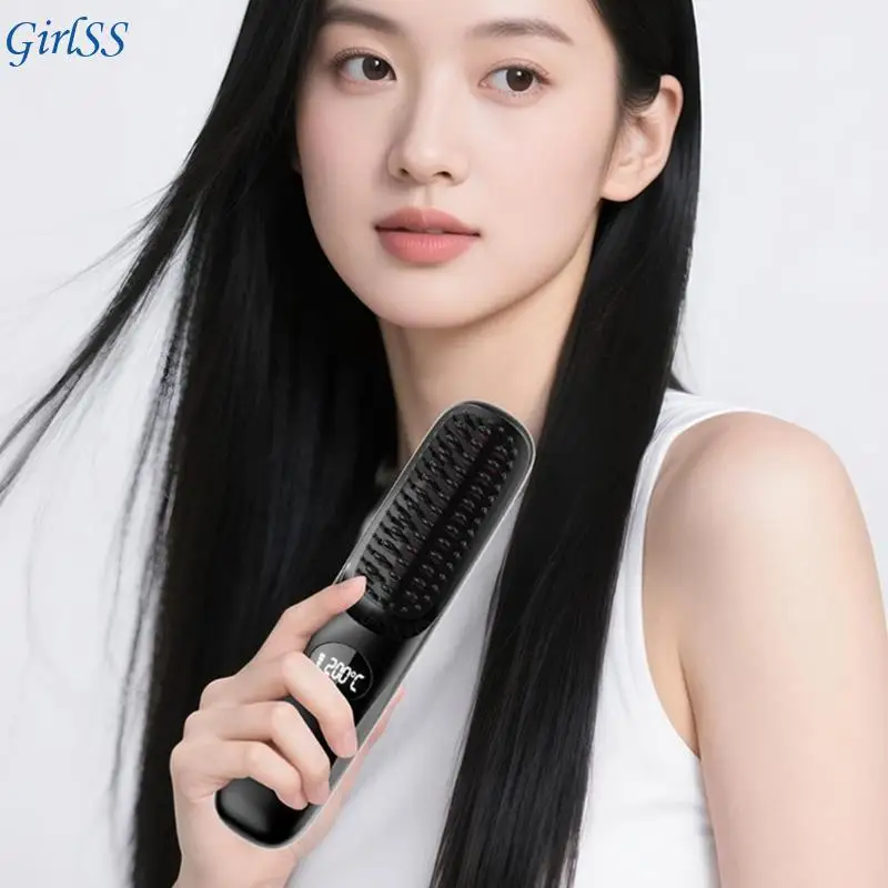 

Керамическая щетка-выпрямитель для волос Беспроводная конструкция Быстрый нагрев Несколько настроек T4MB