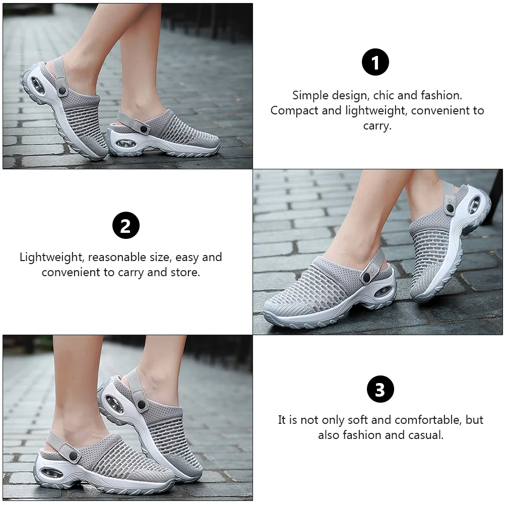 

Women Lightweight Mesh Shoes Breathable Comfortable Sports For Lady Non-Skid Casual Running Sandals Elasticity