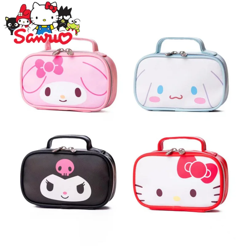 

Sanrio Melody Kuromi Hello Kitty Cinnamoroll Pochacco Portable Large Capacity Cosmetic Bag Storage Bag Portable Cosmetic Bag