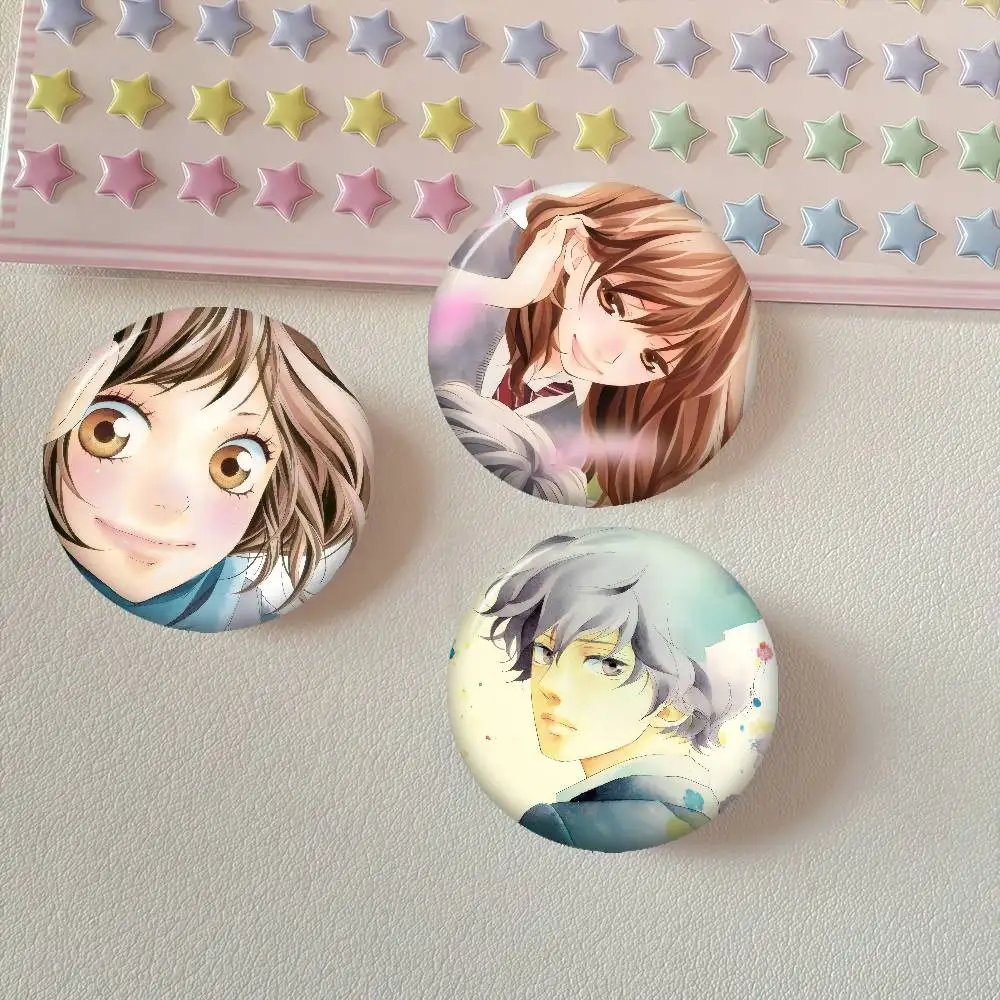 Ao Haru Ride Anime  32/44/58MM Customizable Button Pins Cute Funny Creative Badge Jewelry Decor Gifts For Friends