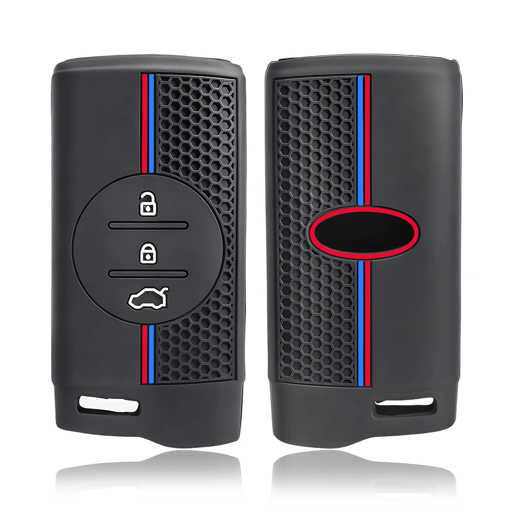 Silicone Car Remote Key Case Cover Shell Fob For Chery Tiggo 4 5X 7 Pro 8 Exeed Txl Tx Lx Car Key Chain Accessories