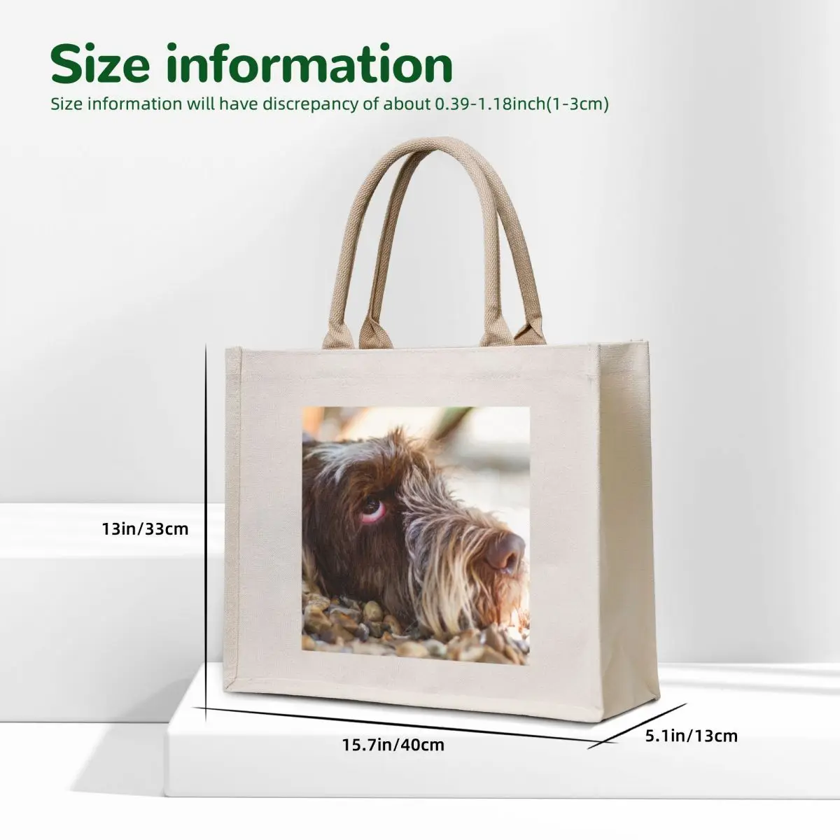 Looking up Spinone Tote Bag Canvas Canvas bag ecological bags Gift bags