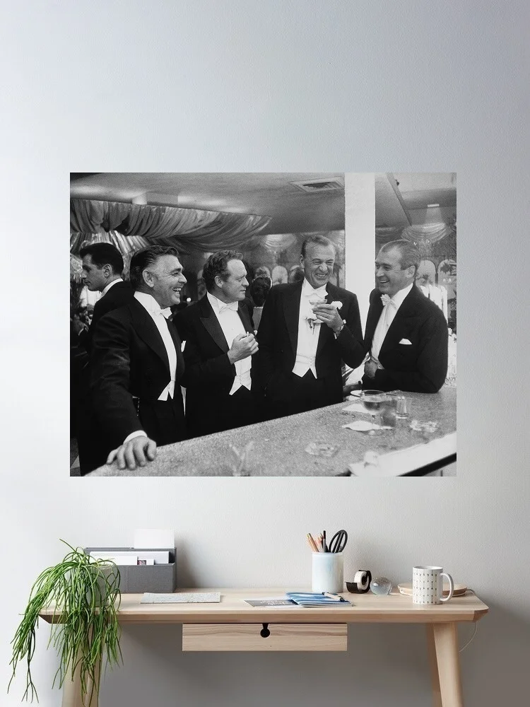 Slim Aarons,Kings Of Hollywood Slim Aarons Estate Stamped, Print Art Canvas Poster, Living Room, Home Wall Decor Picture