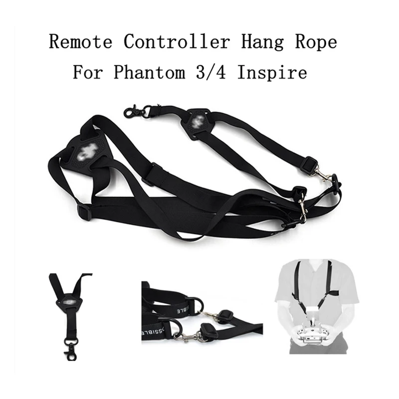 Có Thể Điều Chỉnh Từ Xa Điều Khiển Dây Vai Dây Quai Đeo Dây Phơi Đồ Đa Năng Sling Cổ Có Móc Treo Cho DJI Phantom 3/4 Truyền Cảm Hứng Cho