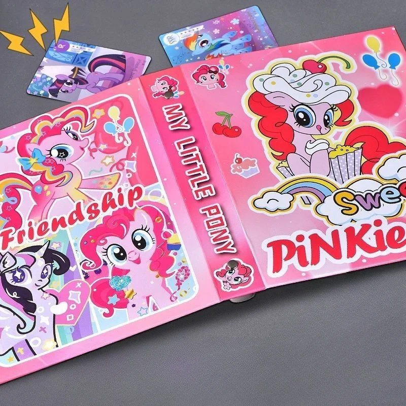 320 buah My Little Pony Twilight Sparkle Applejack kartu Album peta huruf Folder Binder Notebook koleksi permainan hadiah kartu mainan