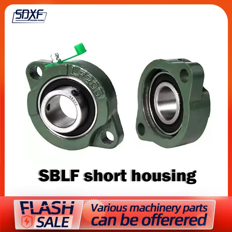 

1/2/4PCS Outer Spherical Bearing with Short Foot Diamond Housing SBLF 201 202 203 204 205 206 207 Bearing block