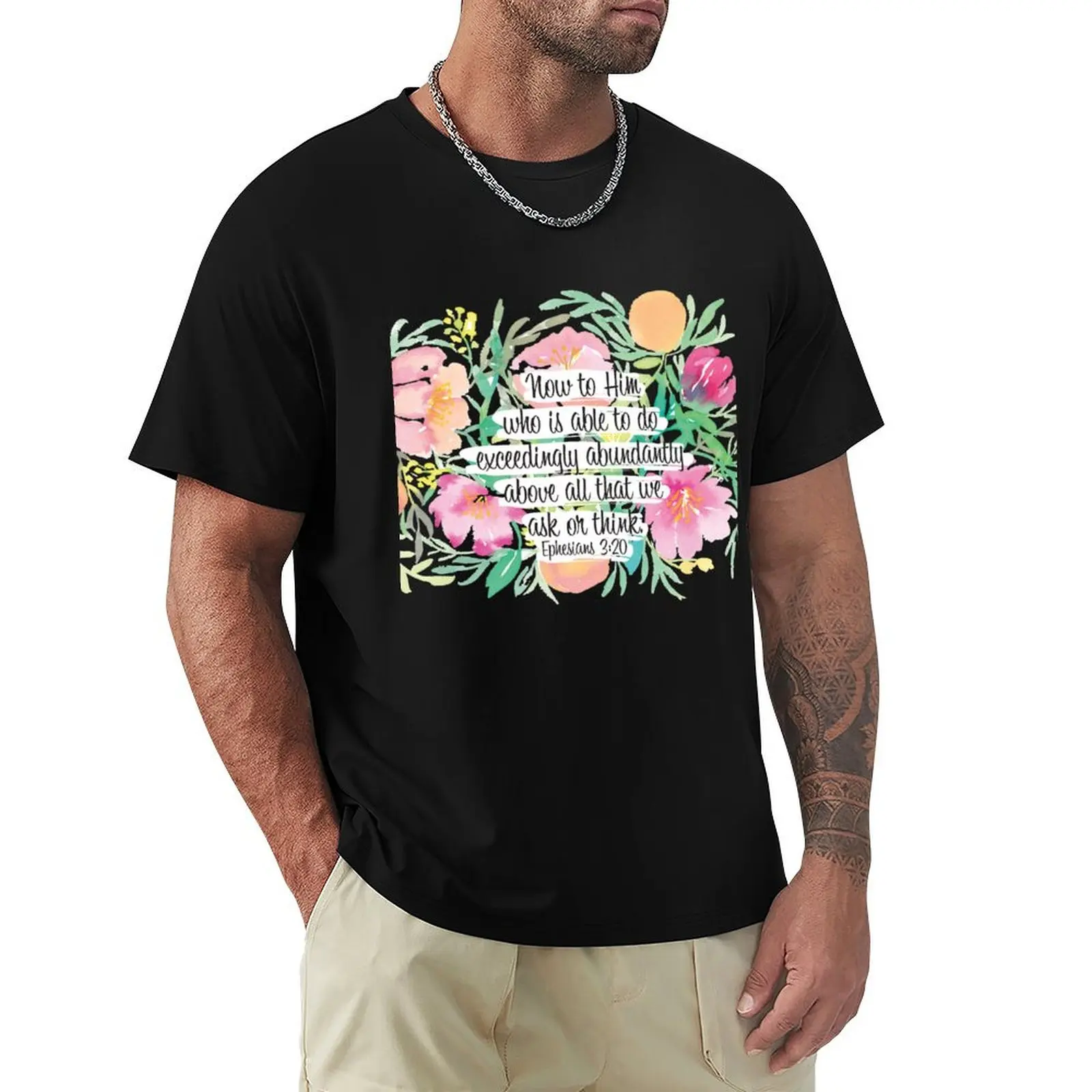Now to Him who is able to do exceedingly, abundantly above all that we ask or think T-Shirt Lightweight Running Sports T-Shirt