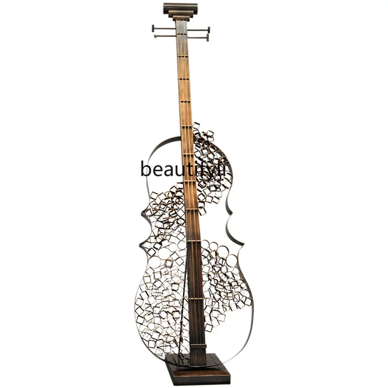 Musical Instrument Ornament Hotel Clubhouse Music Dining Bar Living Room Entrance Art Ornament Floor Sculpture