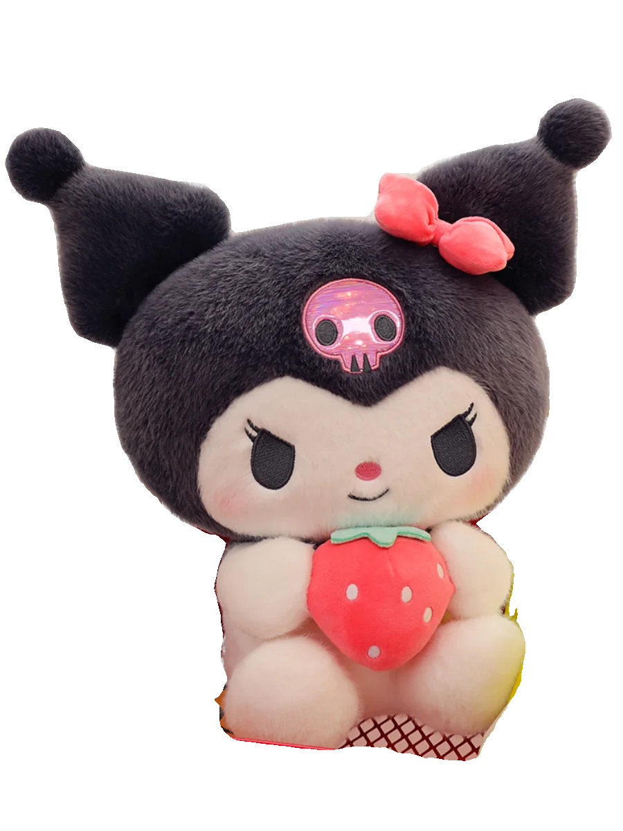 Sanrio Cute Coolomey Plush Toys with Strawberries Coolomey Pink Melody Dolls Diablo Dolls Pillow Birthday Gift