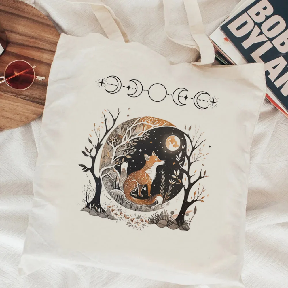 Goblincore shopping bag tote cotton grocery bolso shopper shopper bag cloth sac cabas string reciclaje grab