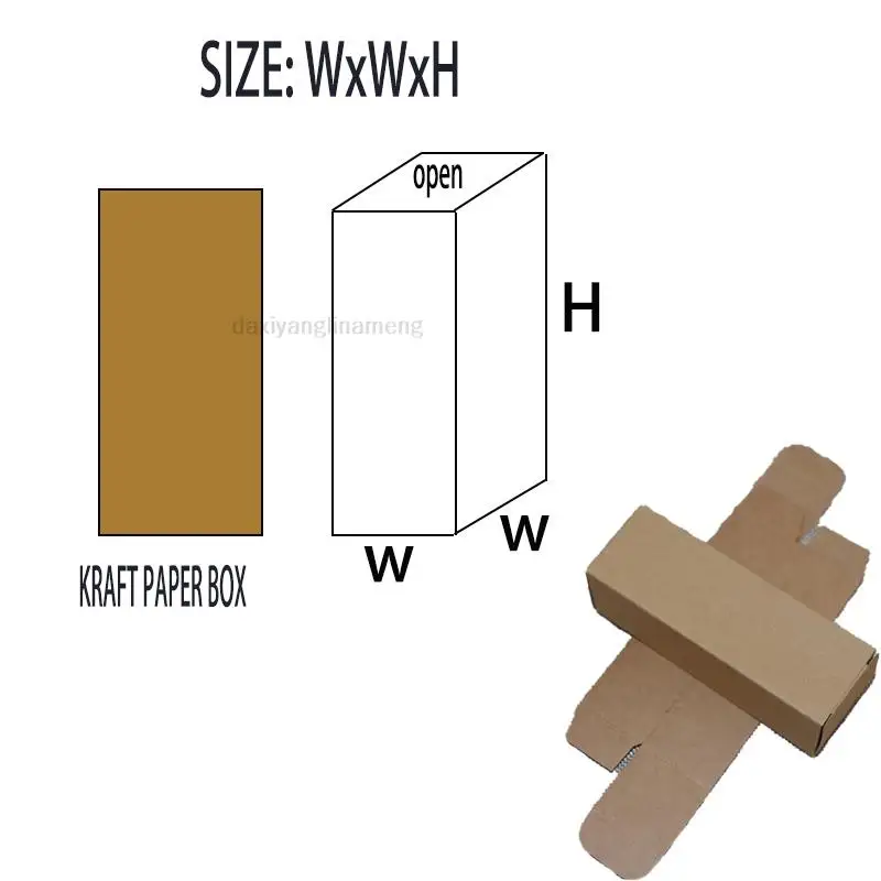 100pcs/lot  5ml 10ml15ml 30 50 100ml Kraft Paper Packing Boxes For DIY Lipstick Perfume Essential Oil Bottles Tubes