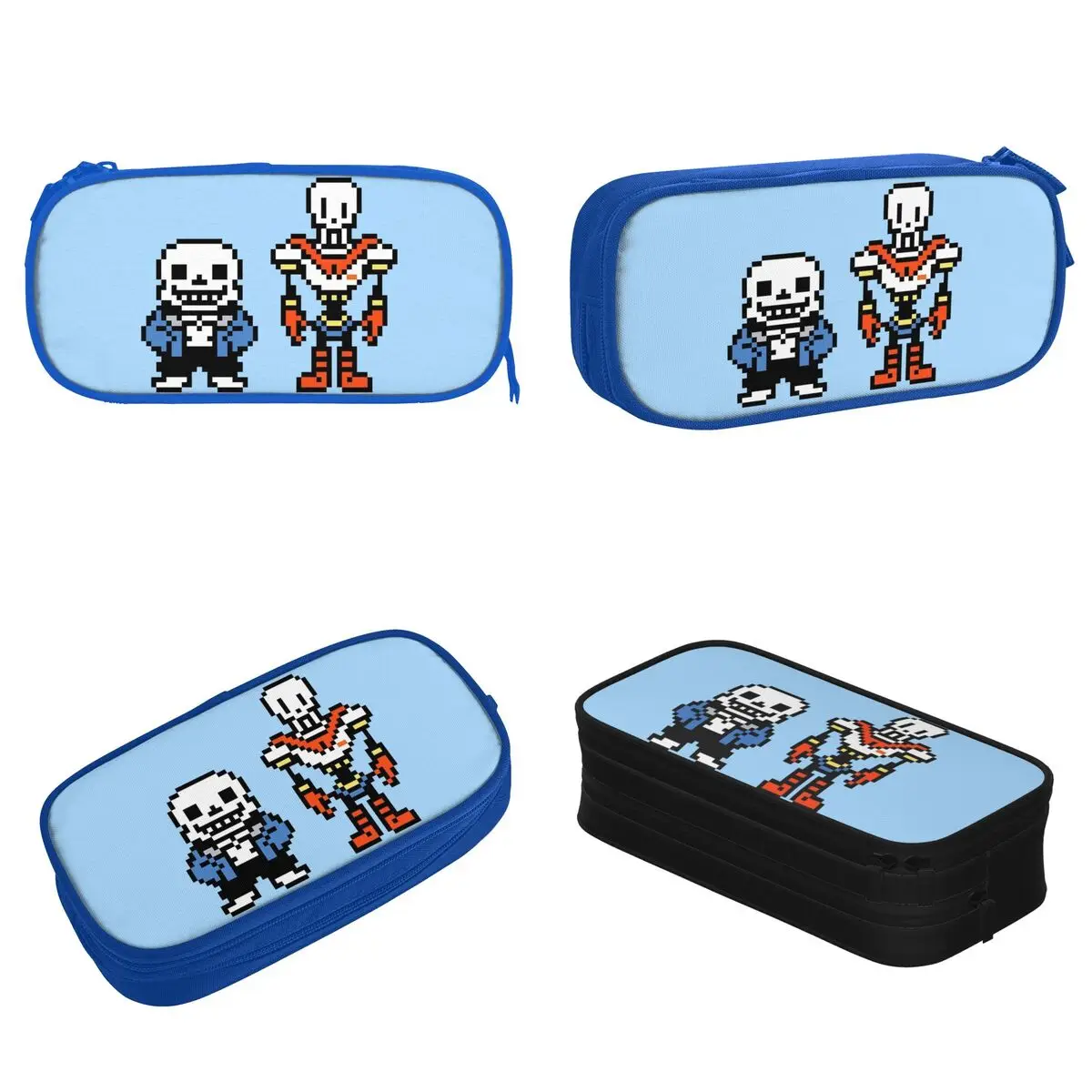 Imagem -02 - Undertale Sans e Papyrus Pencil Cases Bolsas Grandes de Armazenamento de Caneta Material Escolar Presente Infantil Jogo de Moda