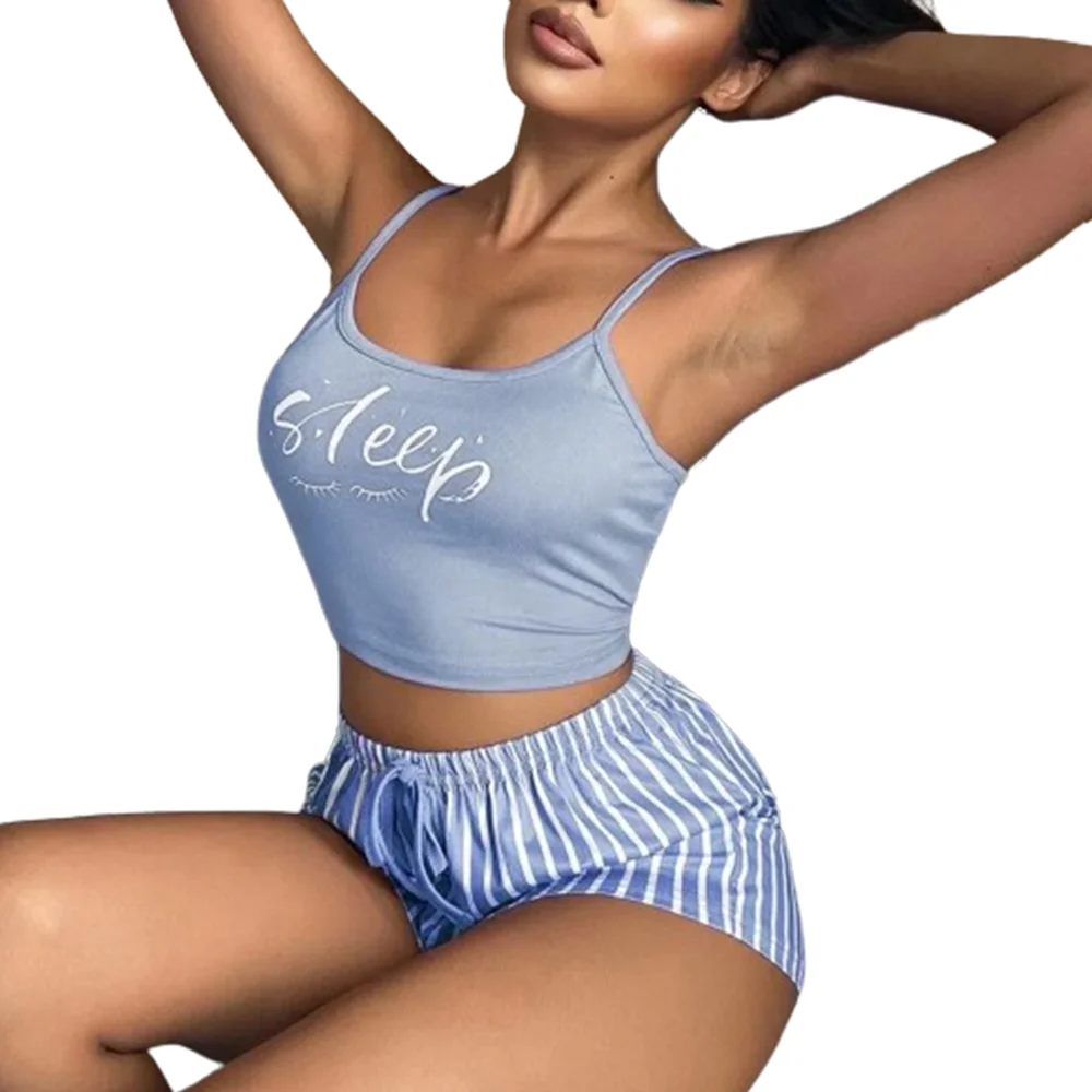 Pajamas Sexy Summer Women Pajamas Set Pajamas Sexy Summer Women Pajamas Set Sleepwear Home Clothes Tops And Shorts Cute Spicy Gi