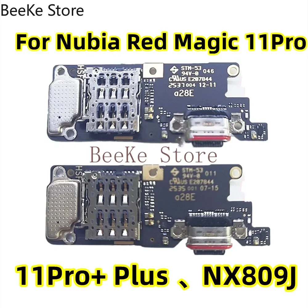 Origina For ZTE Nubia Red Magic 11 Pro 11S Pro+ Plus NX809J USB Charger Port Flex Cable Sim Card Reader Slot Charging Dock Board