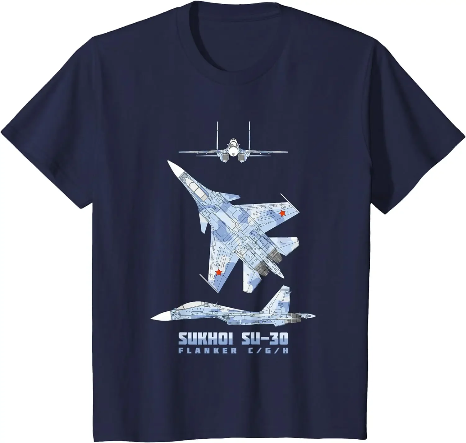 Russian Jet Su-30 Flanker-C Schematic Diagram Men T-Shirt Short Sleeve Casual Cotton O-Neck Summer T Shirts