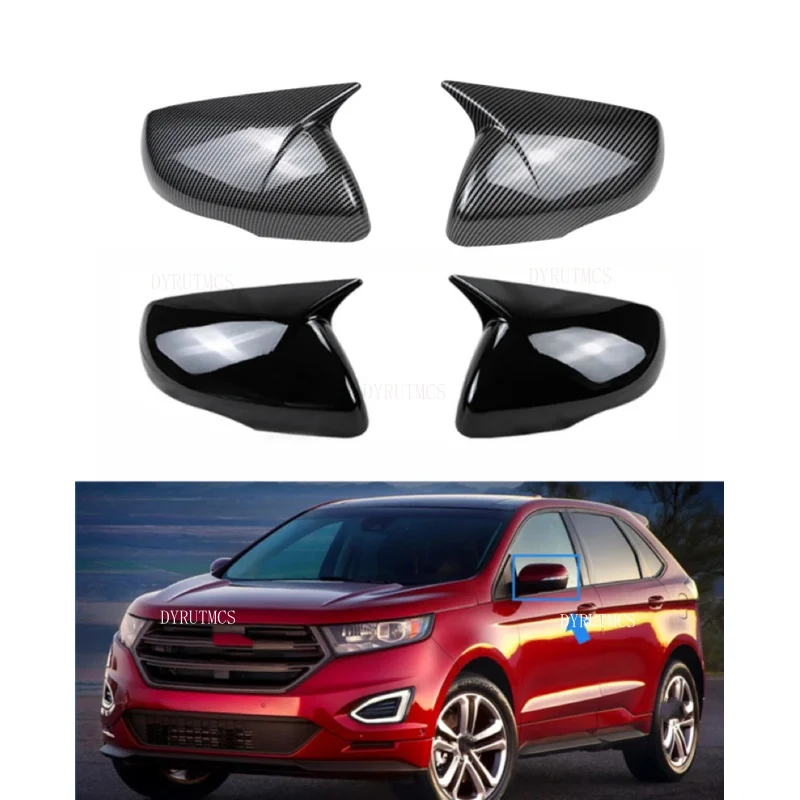 

Fit For Ford Edge 2015 2016 2017 2018 -2021 Car Sticker Rearview Side Mirror Cover Wing Cap Rear View Case Trim Carbon Fiber